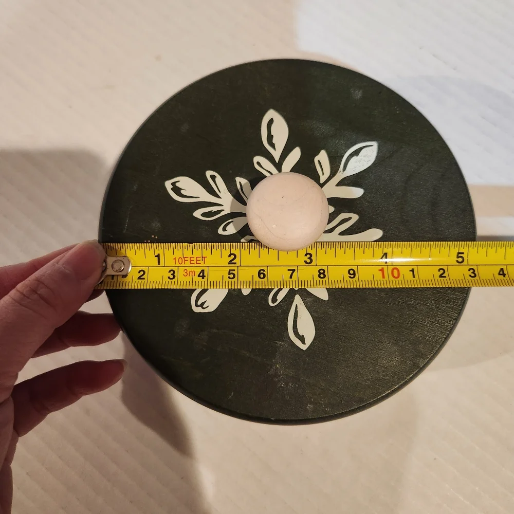 Longaberger 2010 Falling Snowflake Wood Lid Replacement with Base